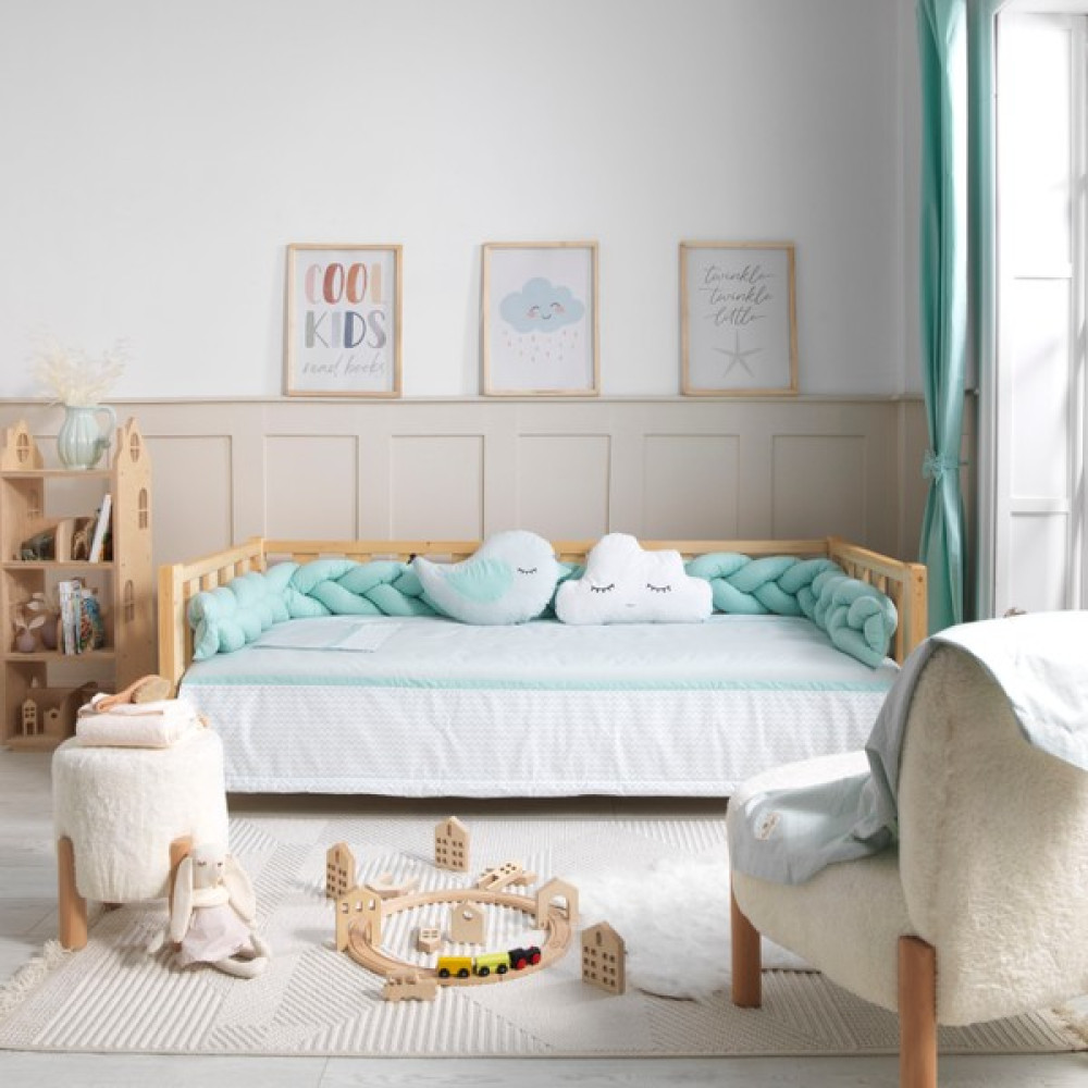 Soft Baby Poli Eko Yeşil Örgü Montessori Uyku Seti - 90x190 Bebek-Çocuk Odası Fiyatı