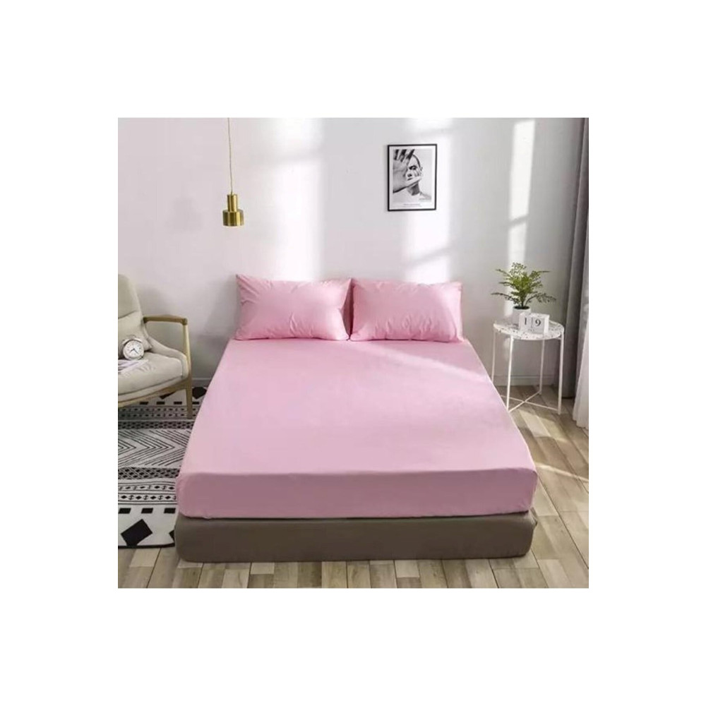 Soft Colours Çift Kişilik Lastikli Çarşaf + 2 Adet Yastık Kılıfı 160x200 Pembe 160 x 200 Beden Çarşaf Fiyatı