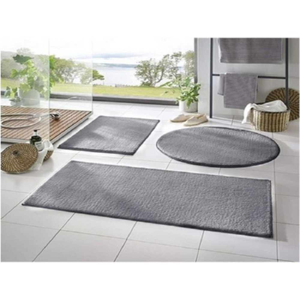 Soft Halı 3'lü Banyo Halısı Peluş Post Halı Klozet Takımı 100X60 60X40 (60X60 Yuvarlak) Klozet Takımı Fiyatı