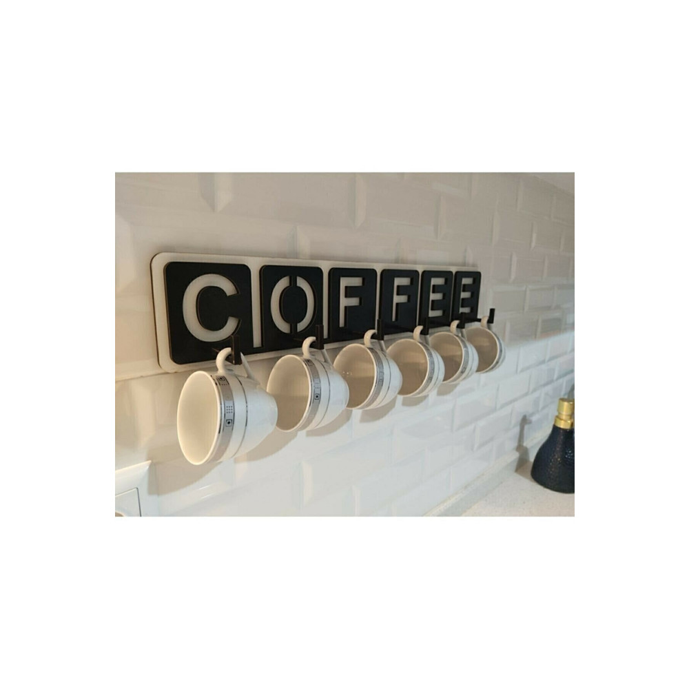 softclass Dekoratif Coffee Yazılı Mutfak Fincan Ve Kupa Askılığı Ev & Dekorasyon Aksesuarları Fiyatı