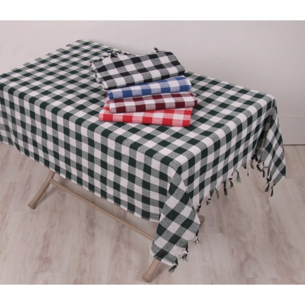Softest 150X150 cm Çok Amaçlı Sofra Bezi, Piknik Örtüsü, Kareli Masa Örtüsü - Siyah - 150 x 150 cm Masa Örtüsü Fiyatı