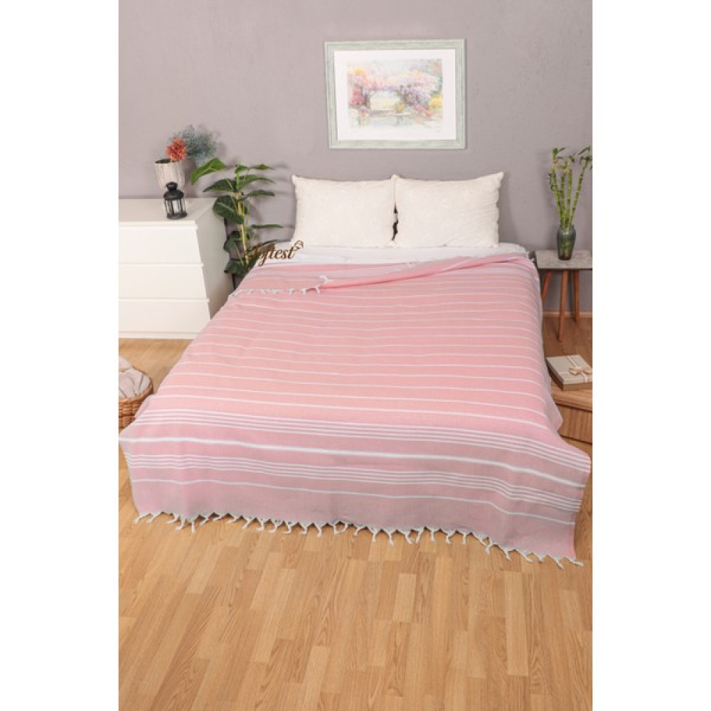 Softest 200x240 Cm Sultan Çift Kişilik Pike, Yatak Örtüsü, Koltuk Örtüsü - Pudra Pike & Pike Takımı Fiyatı