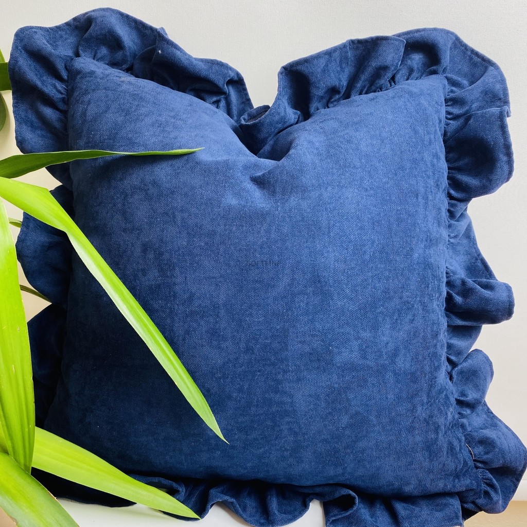 Softline Mavi Fırfırlı Kırlent Kılıfı - 40 x 40 cm Diğer Fiyatı