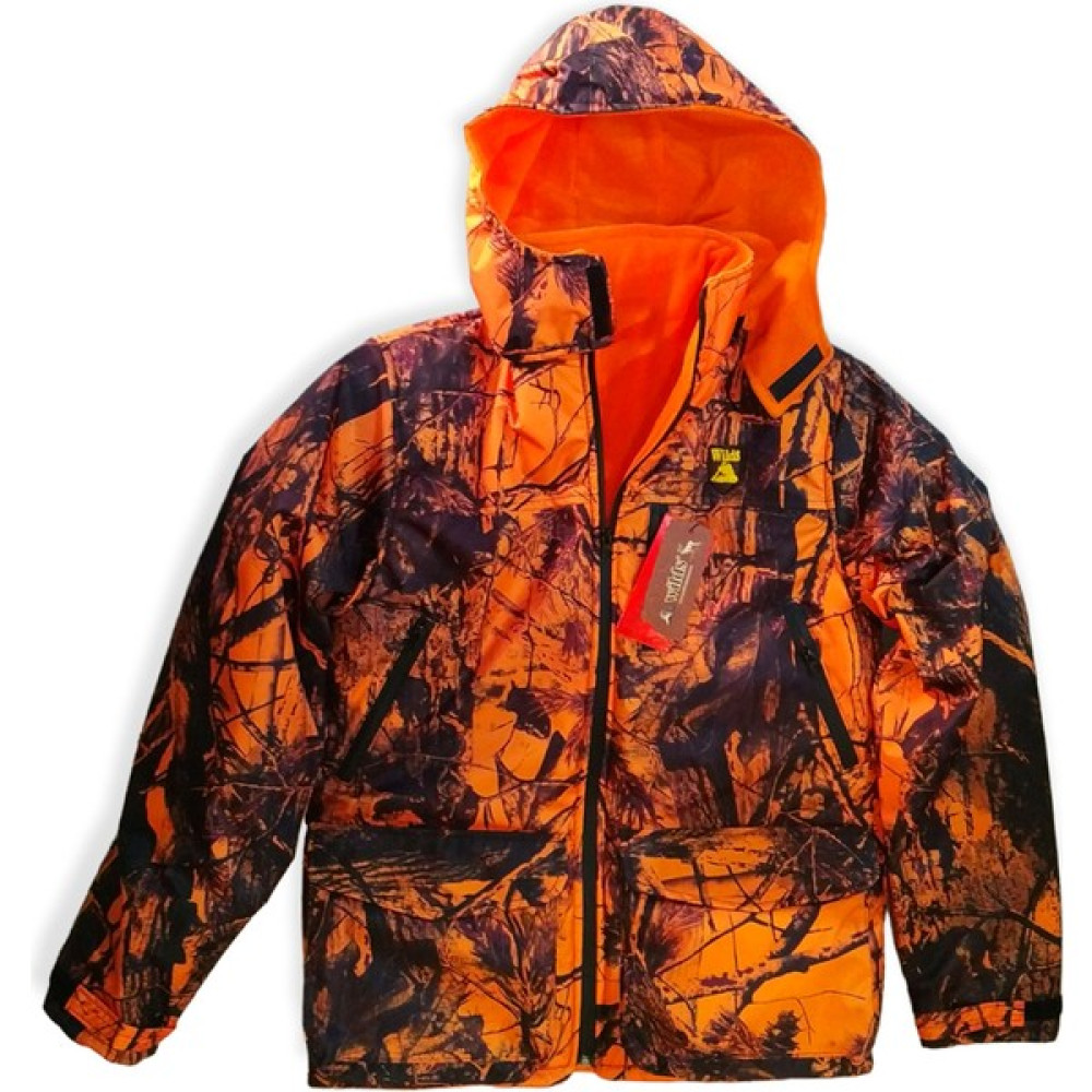 Softshell Turuncu Orman Desenli Kamuflaj Kapşonlu Avcı Montu - S Mont (Outdoor) Fiyatı