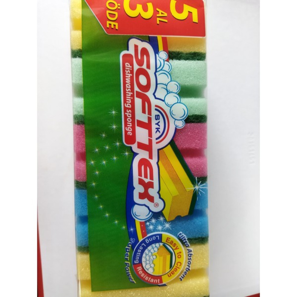 Softtex 5'li Bulaşık Süngeri Bulaşık Yıkama Fiyatı