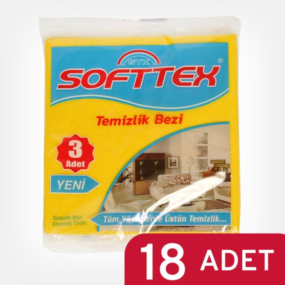Softtex 6 Paket 3'lü Temizlik Bezi (18 Adet) Oto Boyaları Fiyatı