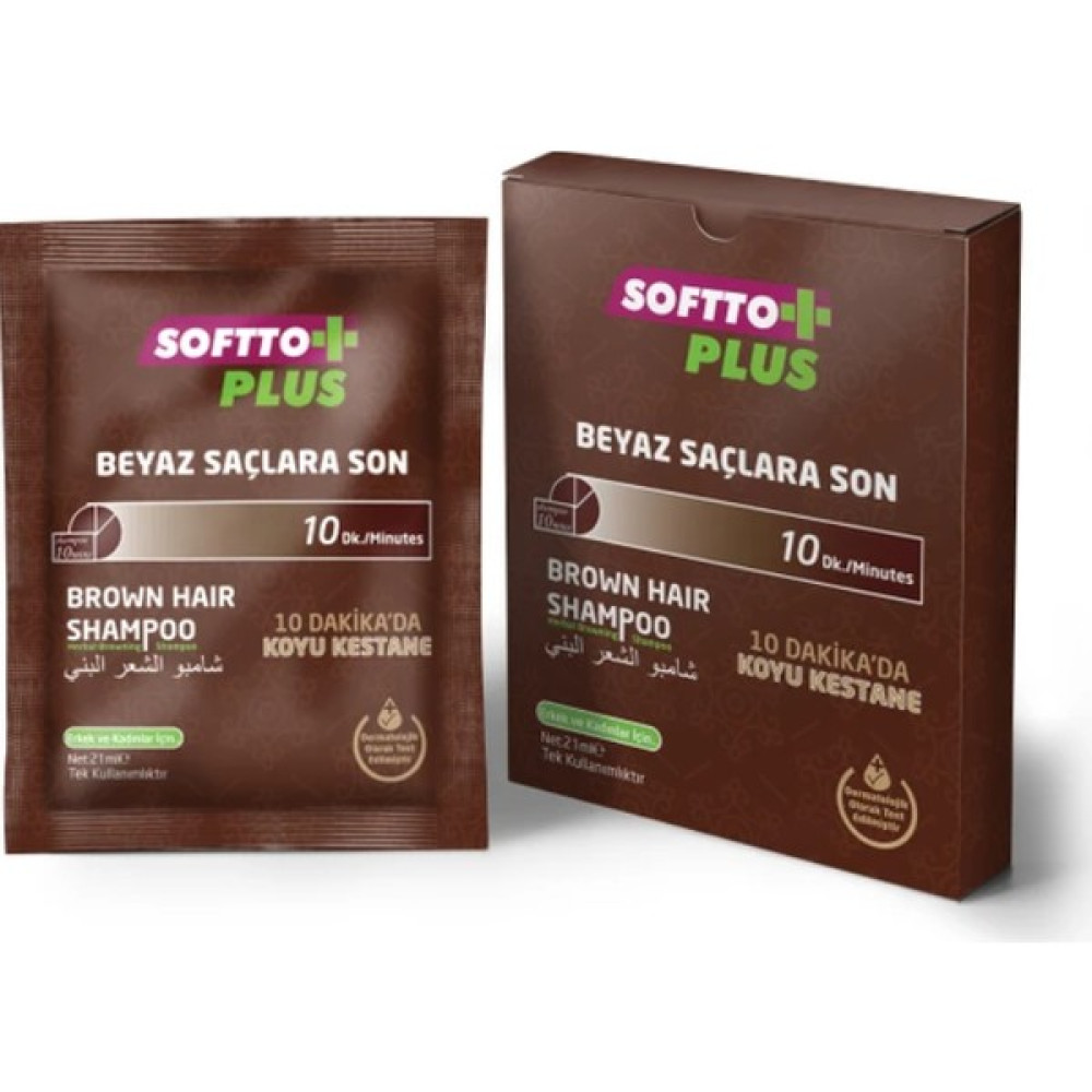 Softto Plus Anti White Hair Brown Tonning 10 Minutes Shampoo 21 Ml Şampuan ve Saç Kremi Fiyatı
