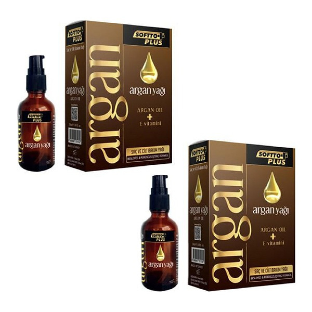 Softto Plus Argan Yağı 50 ml x 2 Adet Saç Bakım Maskeleri & Serumlar & Spreyler Fiyatı