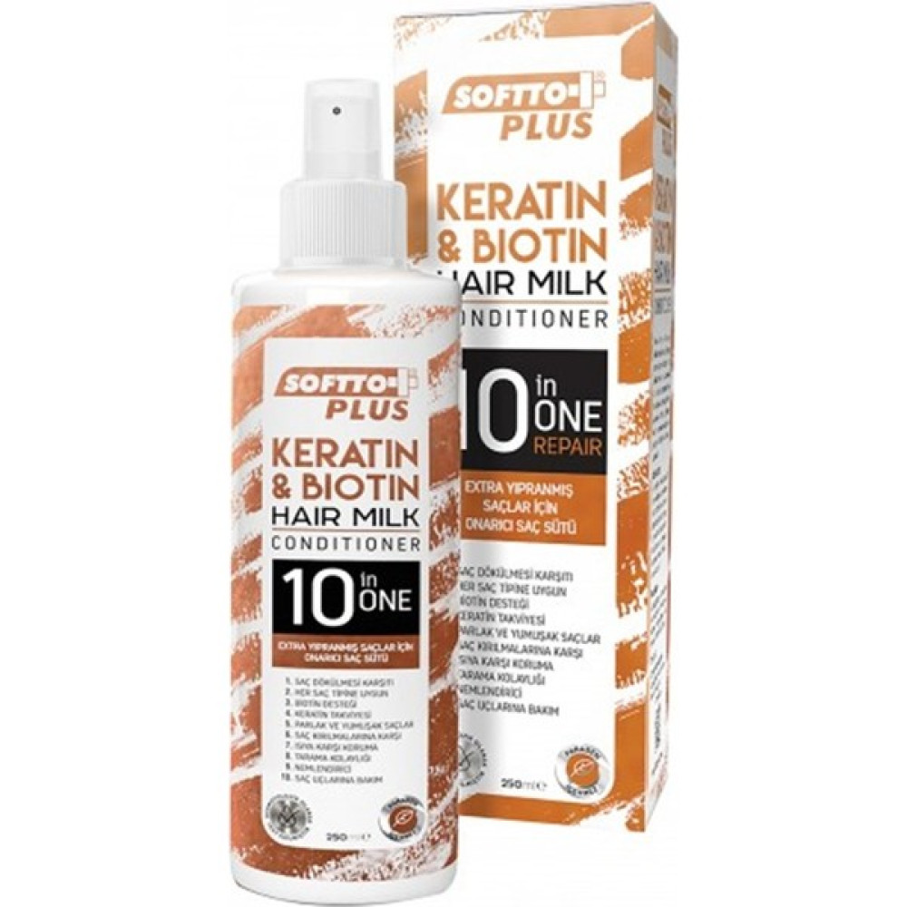 Softto Plus Keratin & Biotin Saç Bakım Sütü 250 ml Saç Bakım Maskeleri & Serumlar & Spreyler Fiyatı