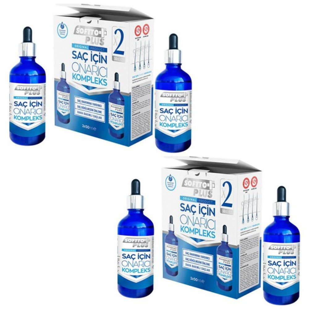 Softto Plus Saç Onarıcı Kompleksi 50 ml + 50 ml x 2 Adet Saç Bakım Maskeleri & Serumlar & Spreyler Fiyatı