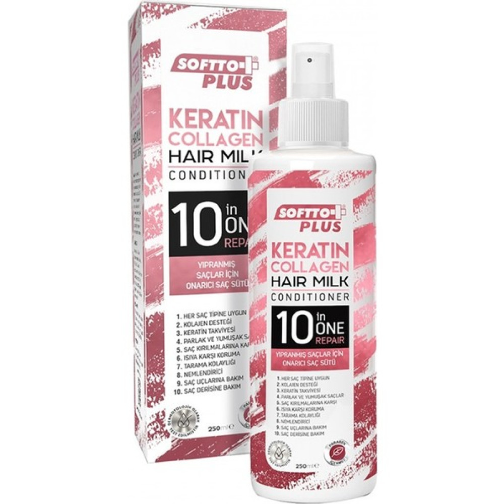 Softto Plus Softto Plus keratin & Collagen Saç Bakım Sütü 250 ml Saç Bakım Maskeleri & Serumlar & Spreyler Fiyatı