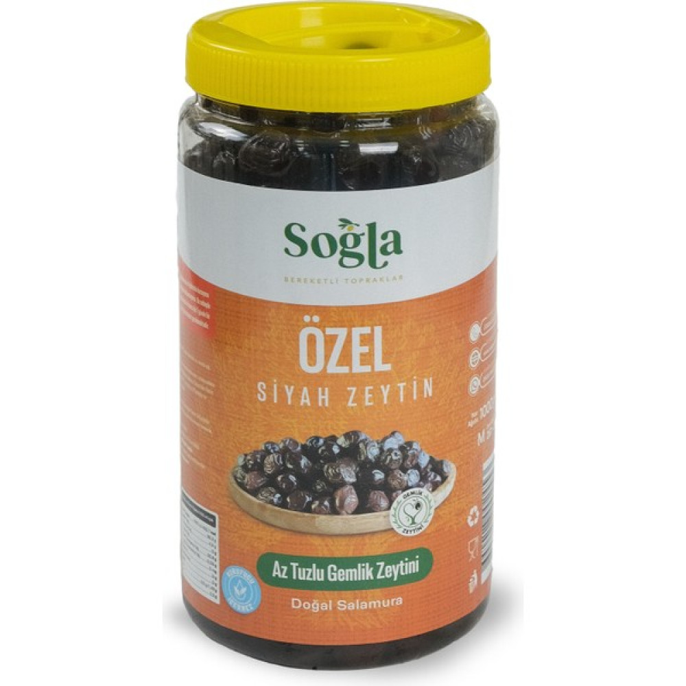 Soğla Bereketli Topraklar Doğal Özel Gemlik Az Tuzlu Siyah Zeytini 261-290 Kalibre 1000 gr - 1 kg Oto Boyaları Fiyatı