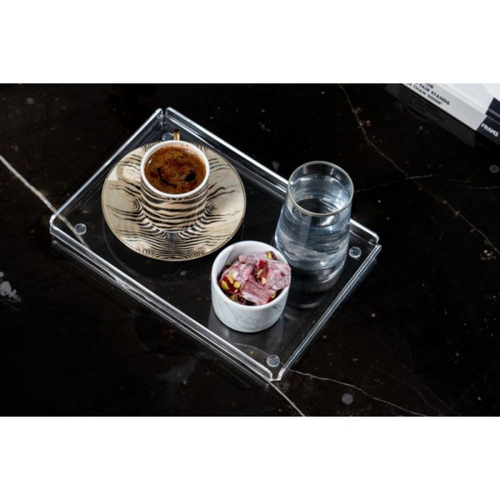 Sogo Şeffaf Akrilik Tepsi Kahve-Sunum Tepsisi 22X15 cm 3mm Servis Tepsisi Fiyatı