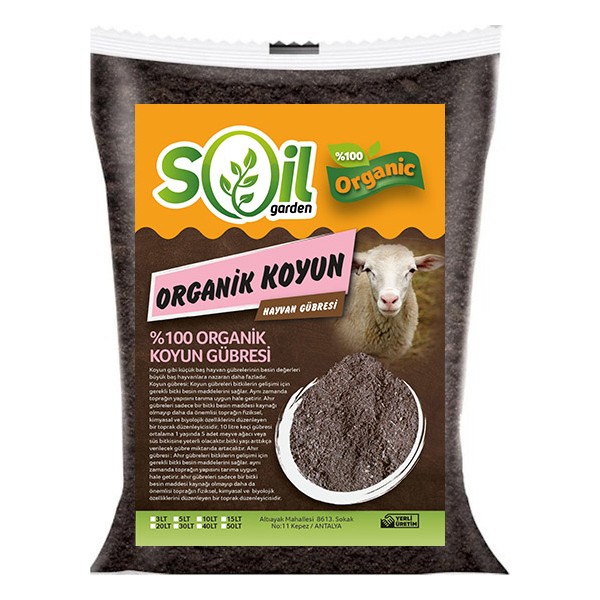 Soil Garden %100 Organik Hayvansal Gübre 10 lt Koyun Gübresi Gübre Fiyatı
