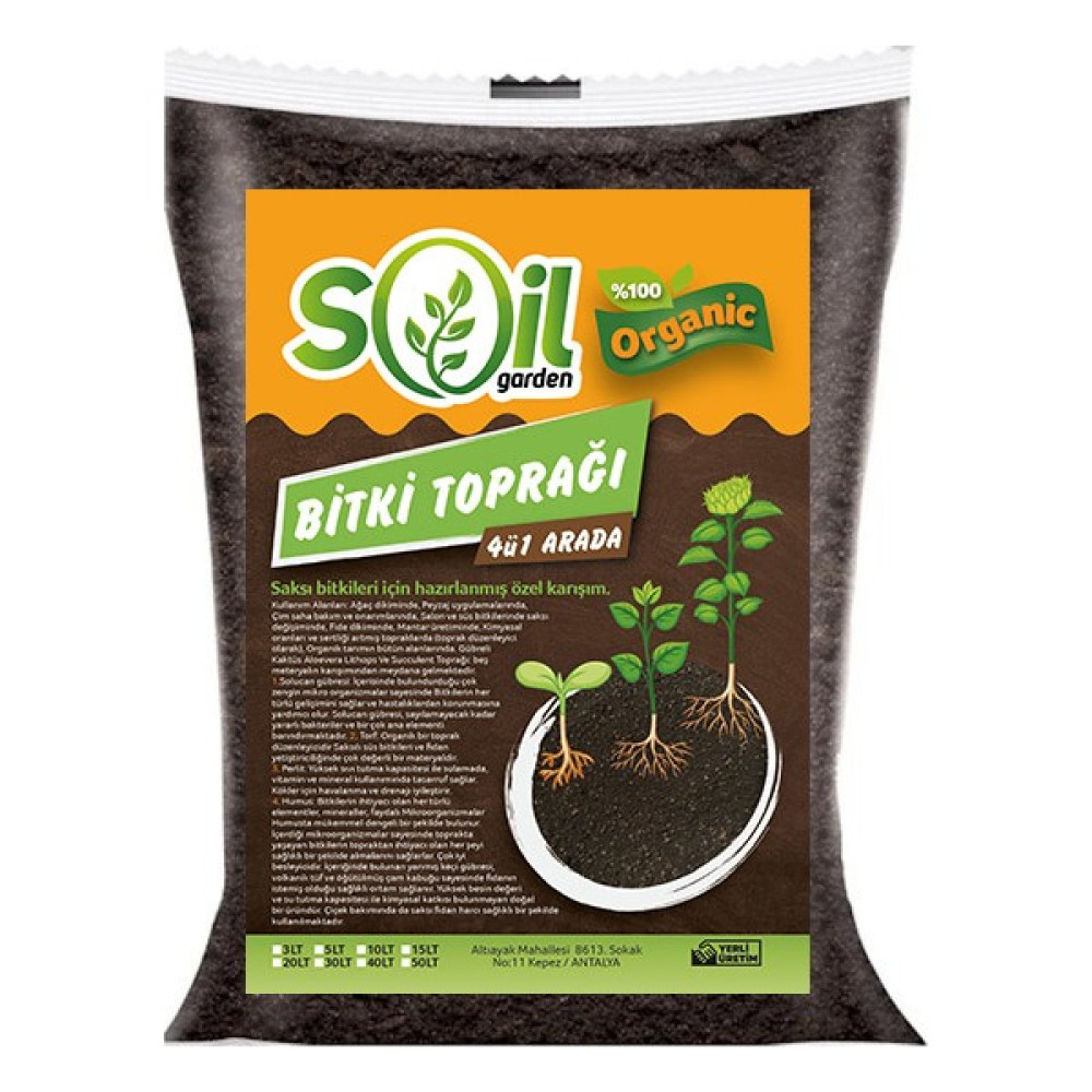 Soil Garden Bitki Toprağı 4'ü Bir Arada 50 lt Bitki Fiyatı