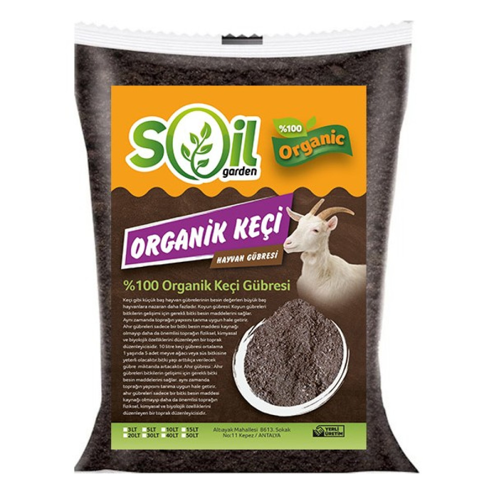 Soil Garden Keçi Gübresi Çiçek ve Bitkileriniz Için 50 lt Gübre Fiyatı