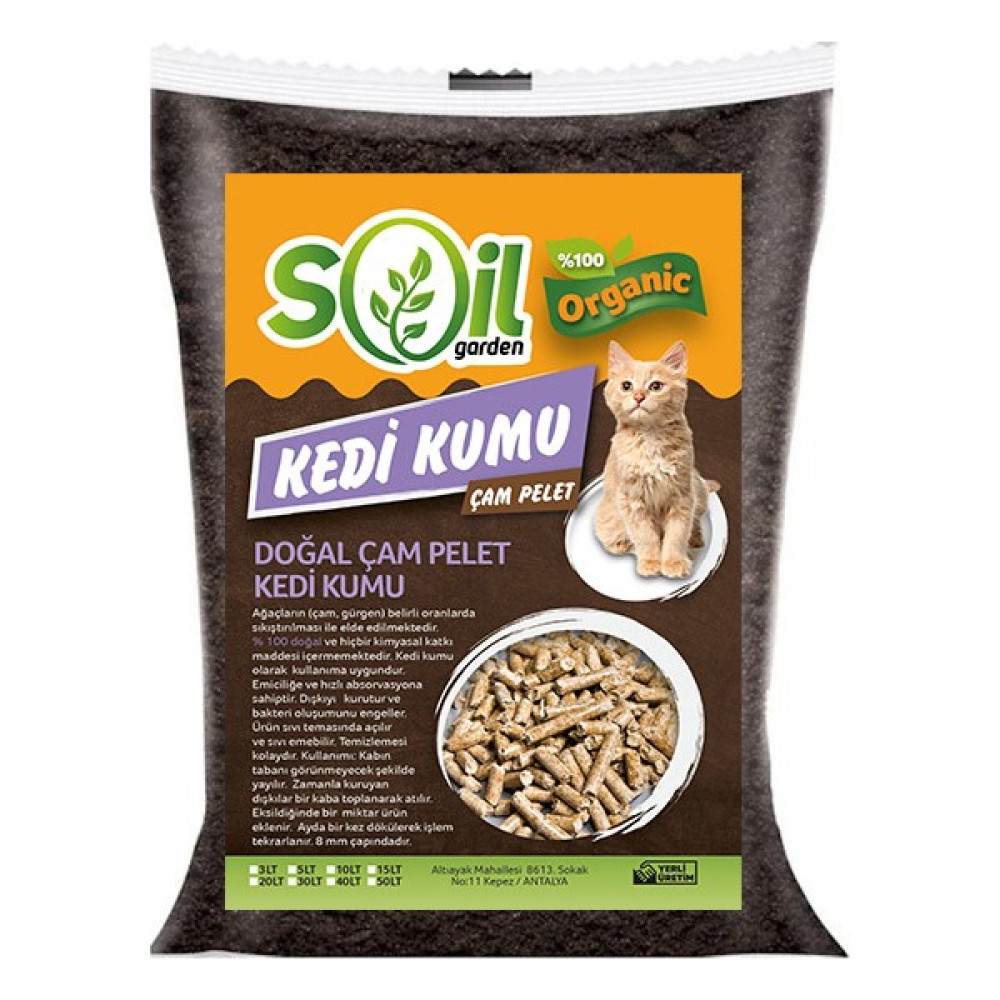 Soil Garden Organik Çam Pelet 20 lt Kedi Kumu Bitki Fiyatı