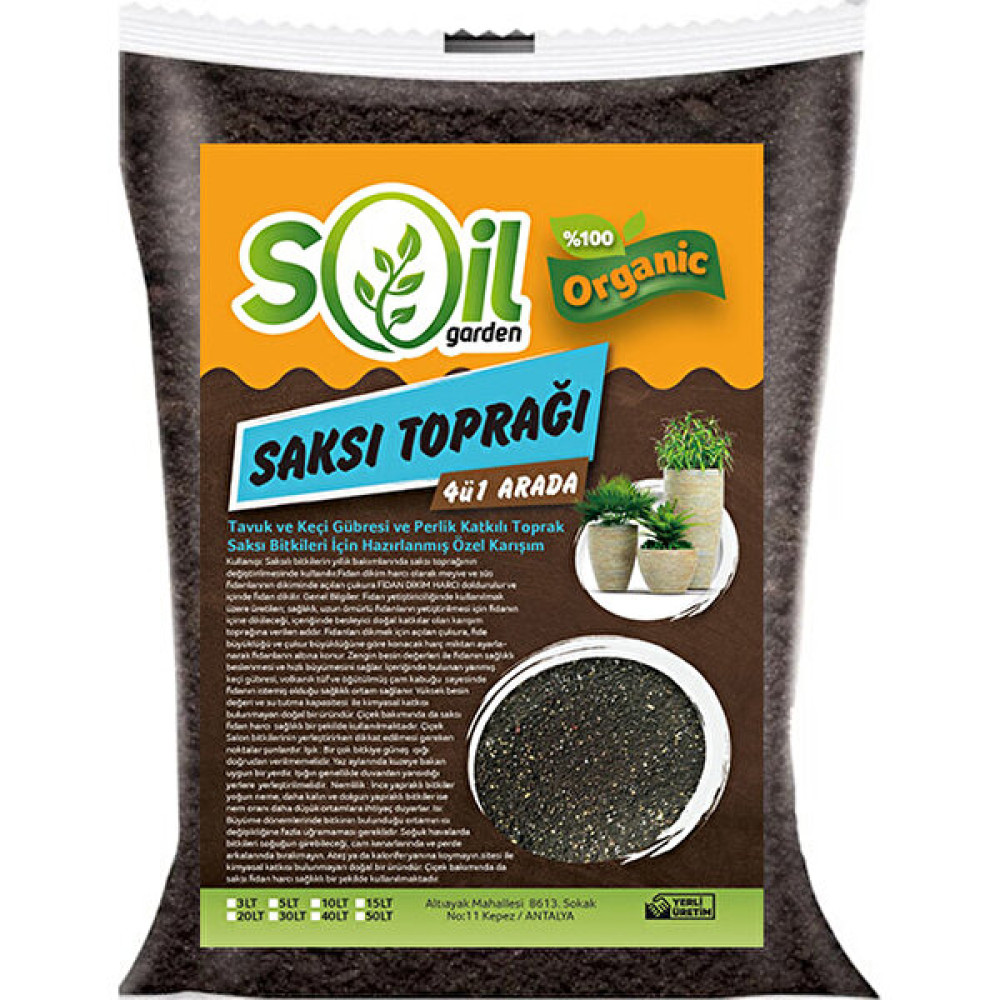 Soil Garden Torf Saksı Toprağı 4 `ü 1 Arada 10 lt Bitki Fiyatı