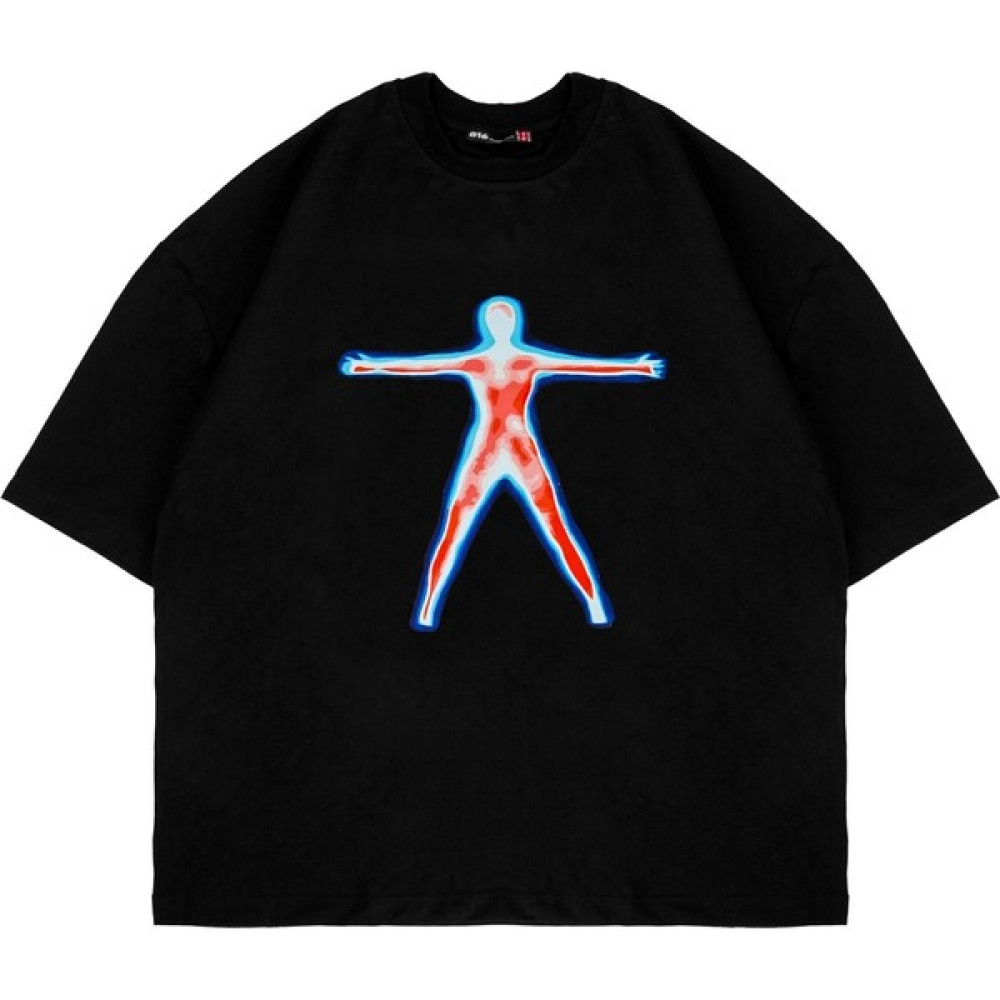 Sokak Butik Ty Thermal Human Baskılı Oversize Unisex Siyah Tshirt Erkek T-shirt Fiyatı