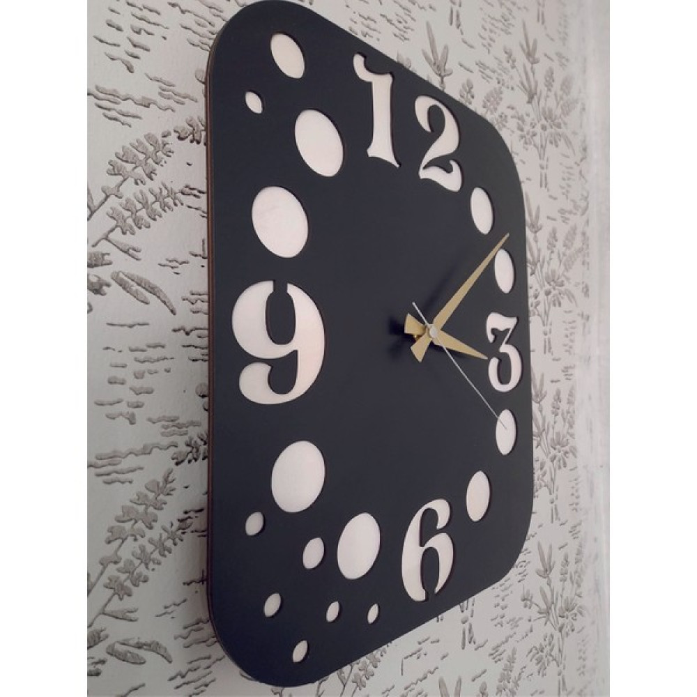 Sokak Lambası Ahşap Dekoratif Lazer Kesim Hediyelik Duvar Saati 6 ml Mdf 38 cm - Siyah - Beyaz - 45 cm Dekoratif Saat Fiyatı