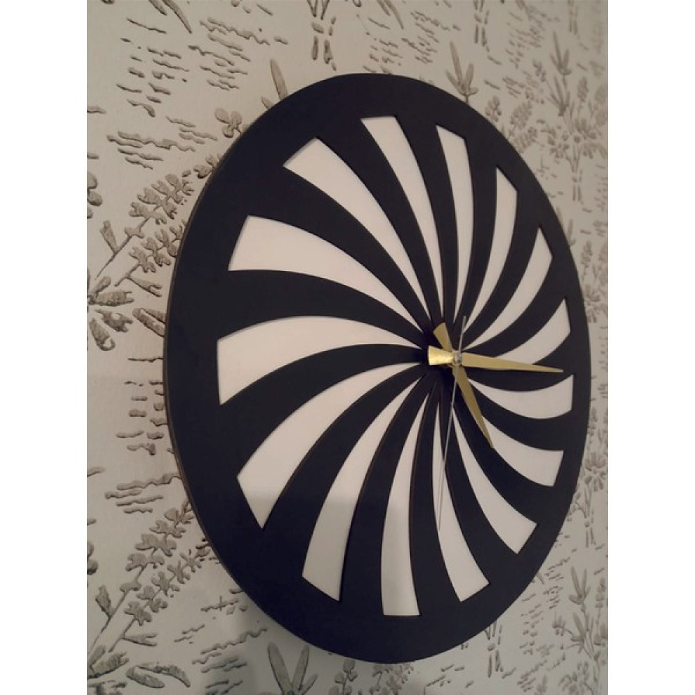 Sokak Lambası Ahşap Dekoratif Lazer Kesim Hediyelik Duvar Saati Yelpaze 6 ml Mdf 38 cm - Siyah - Beyaz - 39 x 39 cm Dekoratif Saat Fiyatı