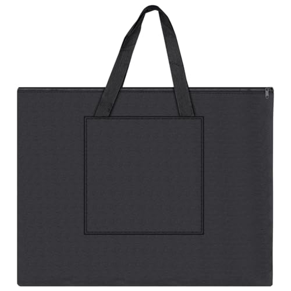 SOKOSEY 1 Pack Art Portfolio Bag, Art Portfolio Case,Nylon Lightweight Art Portfolio Case Fit 18x24 Inch Artworks,Black Carrying Storage Case For Poster, Sketching And Drawing, Waterproof Foldable