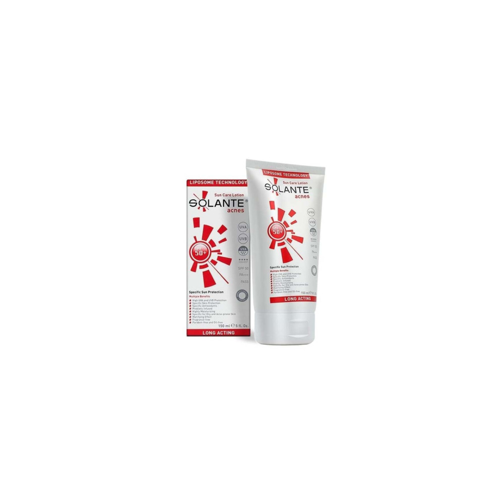 Solante Unisex Acnes Sun Care Lotion Spf 50 ve 150 ml Akne Önleyici Güneş Losyonu Güneş Kremleri ve Losyonları Fiyatı