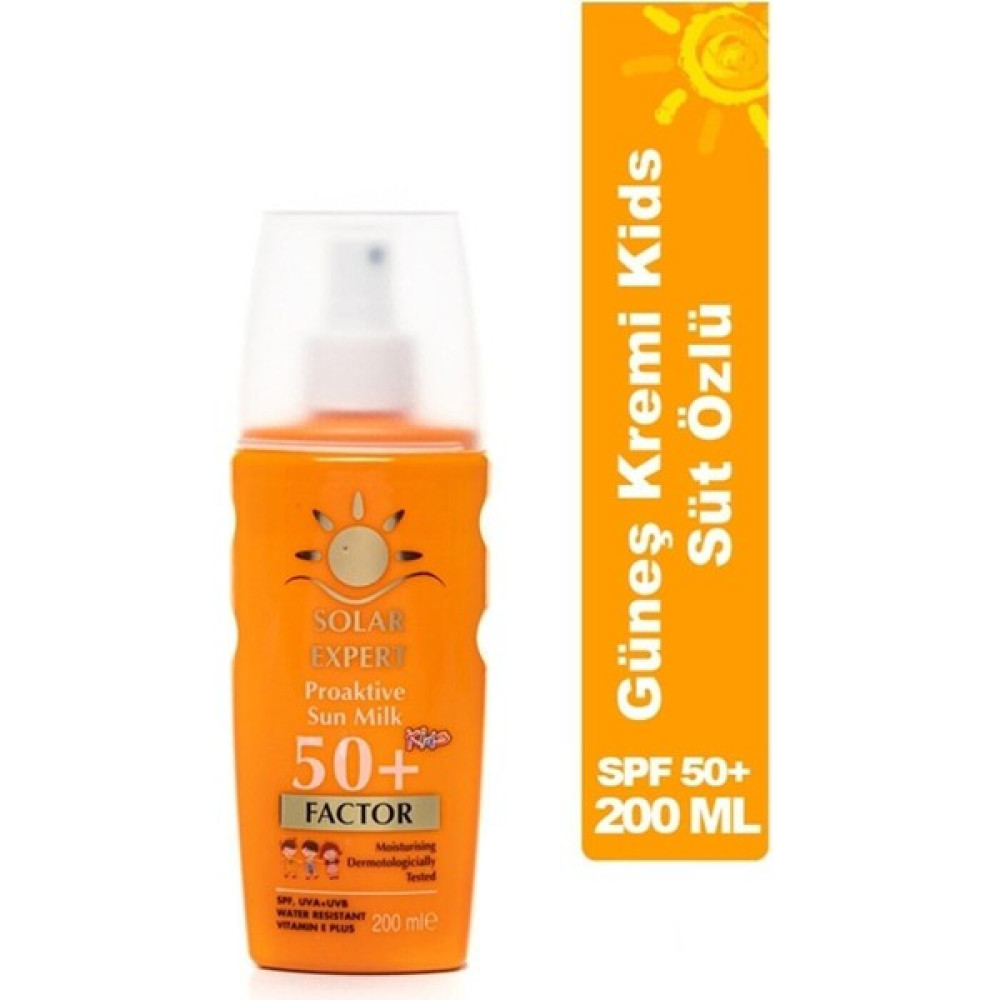Solar Expert Proaktive Sun Milk Çocuk Kids Güneş Kremi Spf 50+ Factor 200 ml Güneş Kremleri ve Losyonları Fiyatı