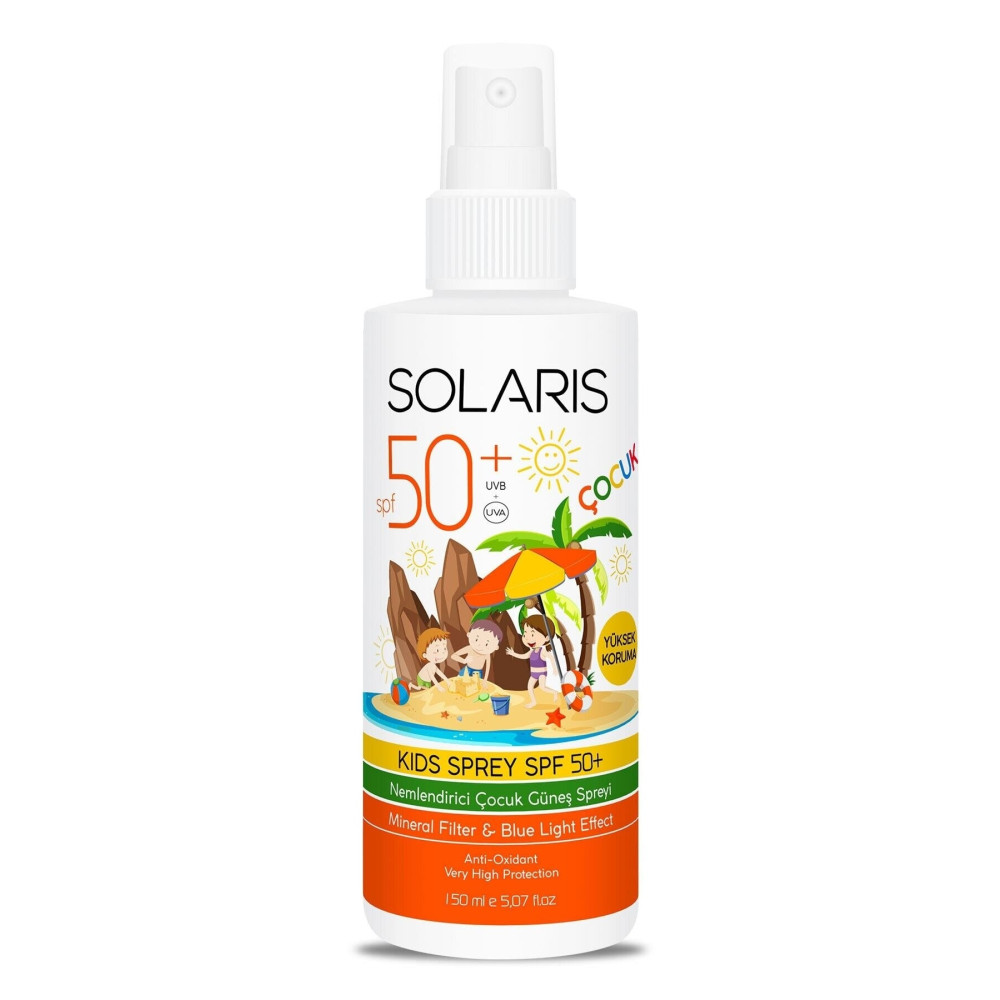 SOLARIS Çocuk Güneş Kremi Sprey Spf 50+ Yüksek Koruma 150 ml Bebek Güneş Kremi Fiyatı