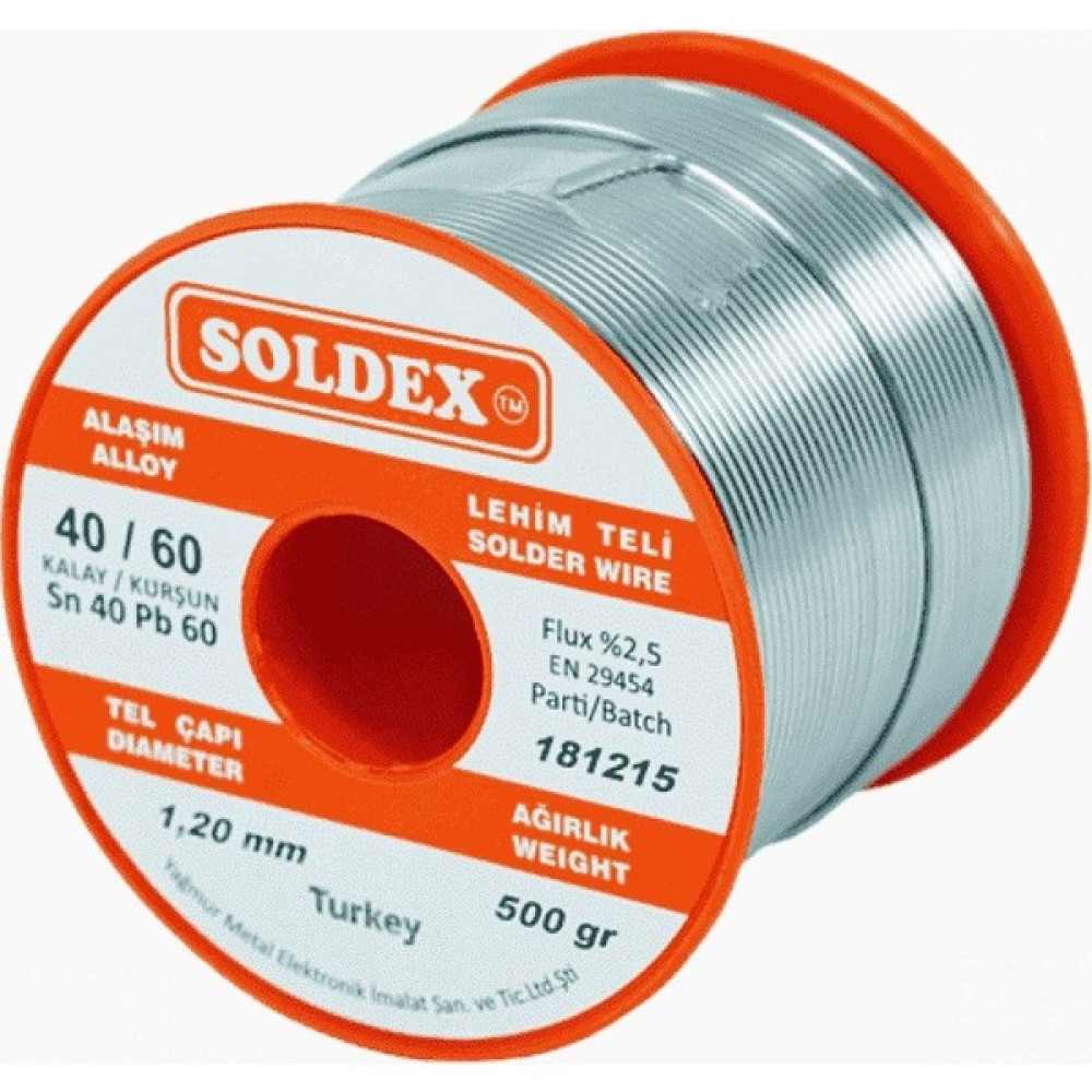 Soldex 40/60 Lehim Teli 500GR 1.20MM Oto Boyaları Fiyatı