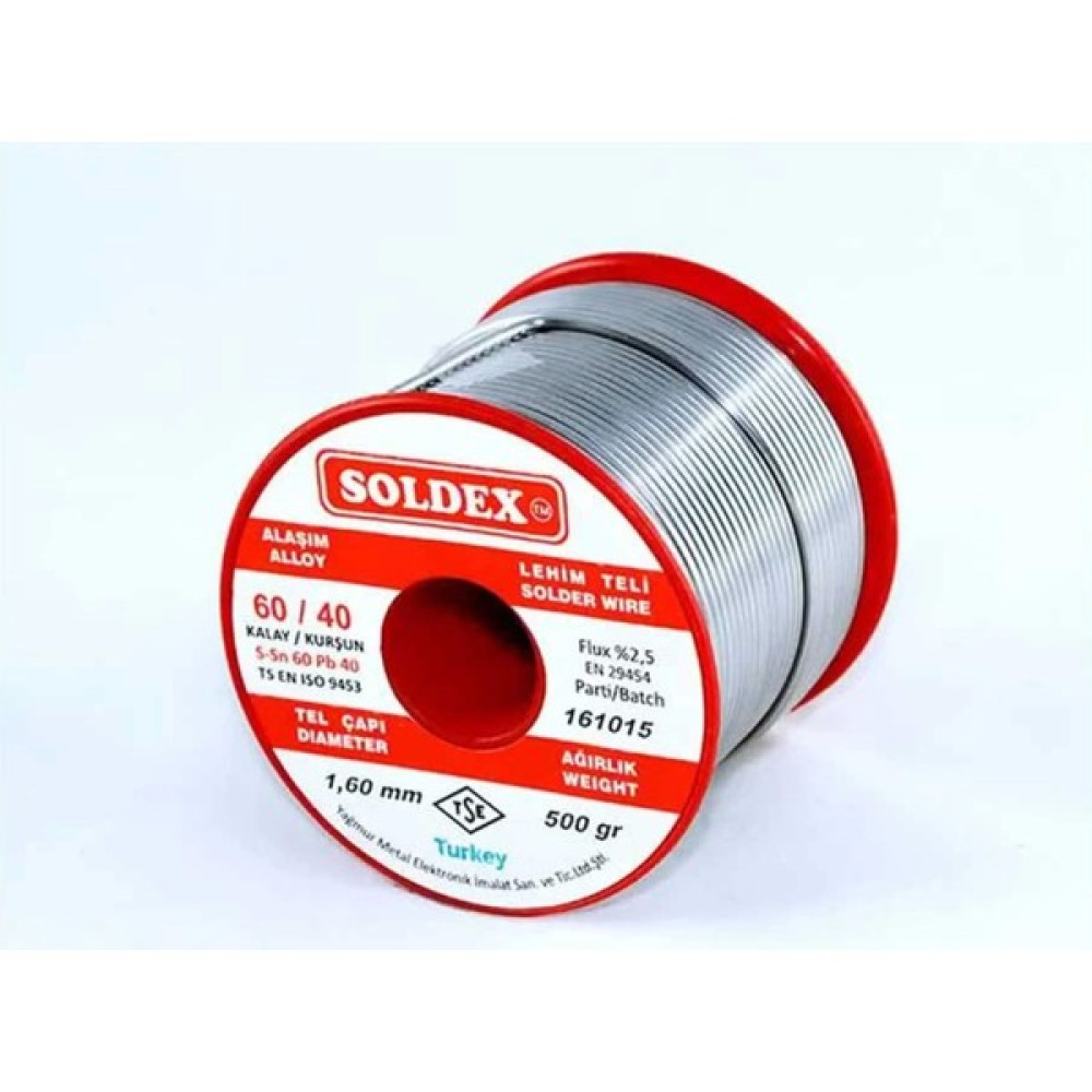 Soldex 60-40 Lehim Teli 500 gr 0.50 mm - Sn:60 / Pb:40 - 1 Adet Oto Boyaları Fiyatı