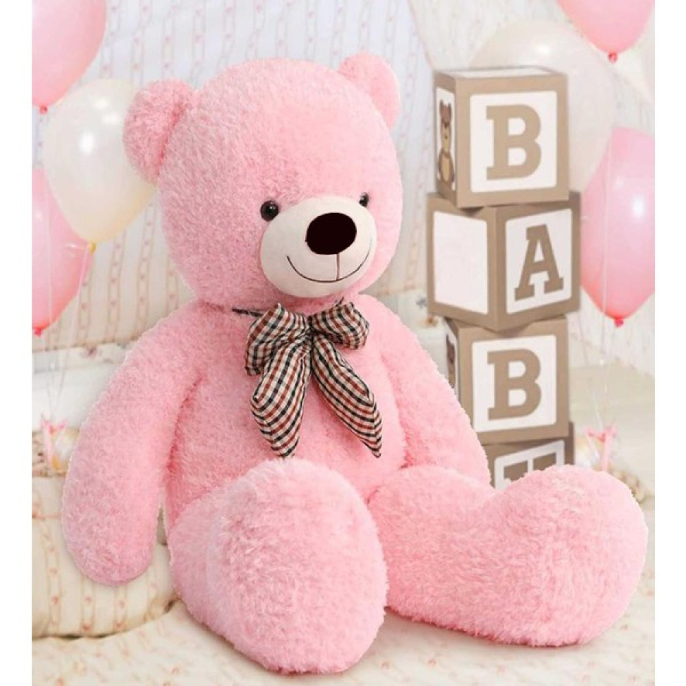 Sole 90 cm Rengarenk Papyonlu Peluş Ayıcık - % 100 Yerli - Pembe Peluş Oyuncaklar Fiyatı