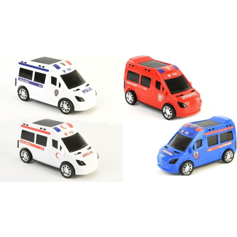 Sole Polis,jandarma,ambulans,itfaiye Aracı 4'lü Set-Sürtmeli Oyuncak Arabalar Oyuncak Araç Fiyatı