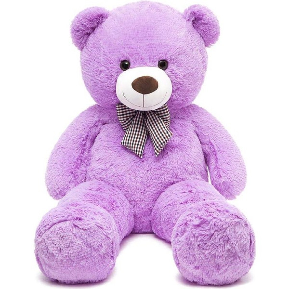 solemia 80 cm Papyonlu Peluş Ayıcık - % 100 Yerli Ürün - Lila Peluş Oyuncaklar Fiyatı