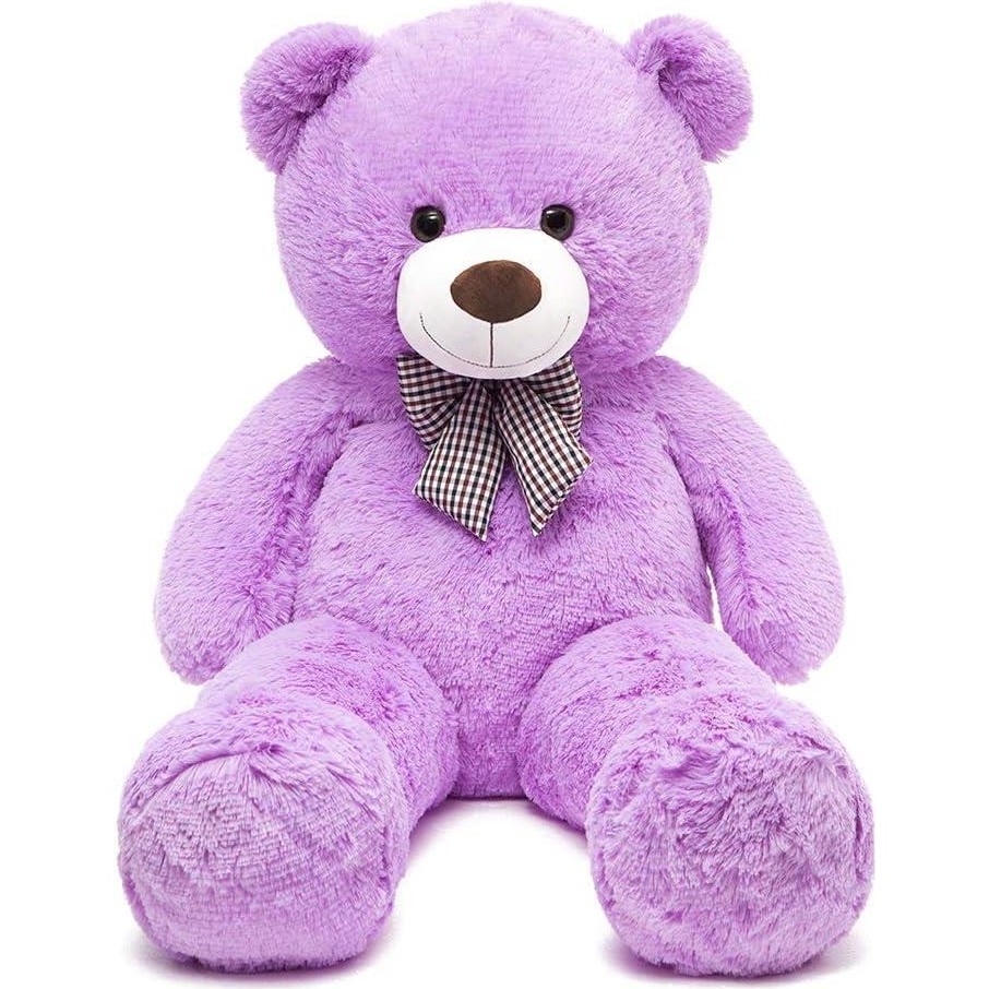 solemia 80 cm Papyonlu Peluş Ayıcık - % 100 Yerli Ürün - Lila Anne Bebek Oyuncak Fiyatı