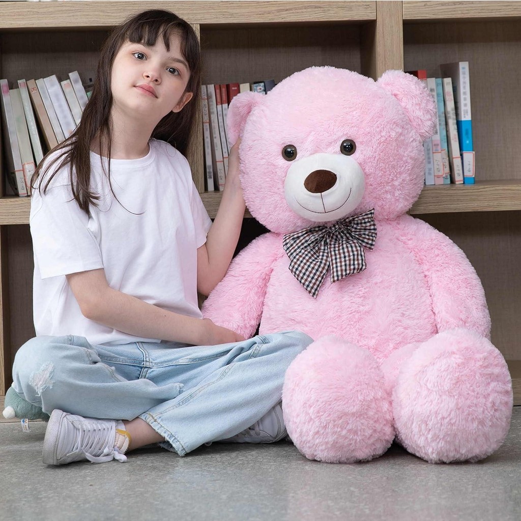 solemia 80 cm Papyonlu Peluş Ayıcık - % 100 Yerli Ürün - Pembe Anne Bebek Oyuncak Fiyatı
