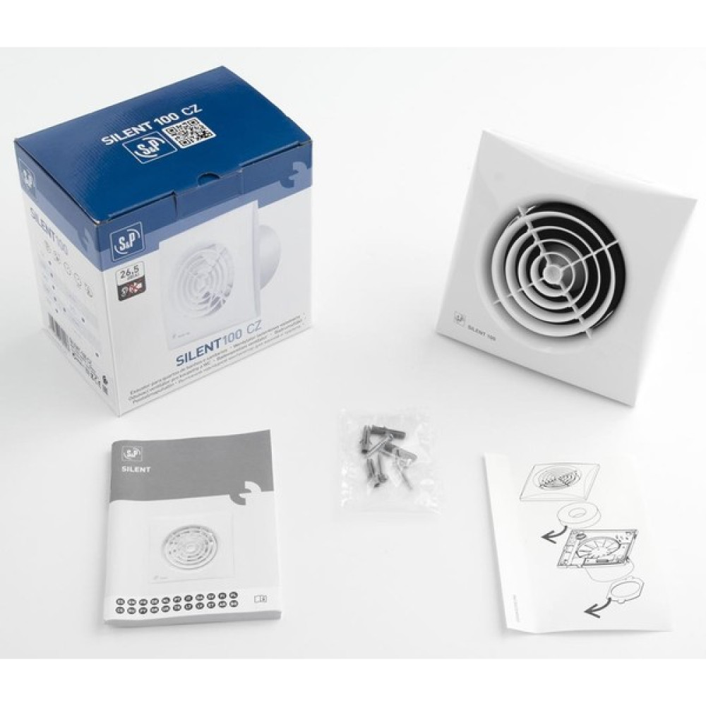 Soler Palau Sessiz Pencere Fanı Silent 100 Cz Kit 26,5 Db 2 Yıl Garanti Agmair Havalandırma - Beyaz Aspiratörler Fiyatı