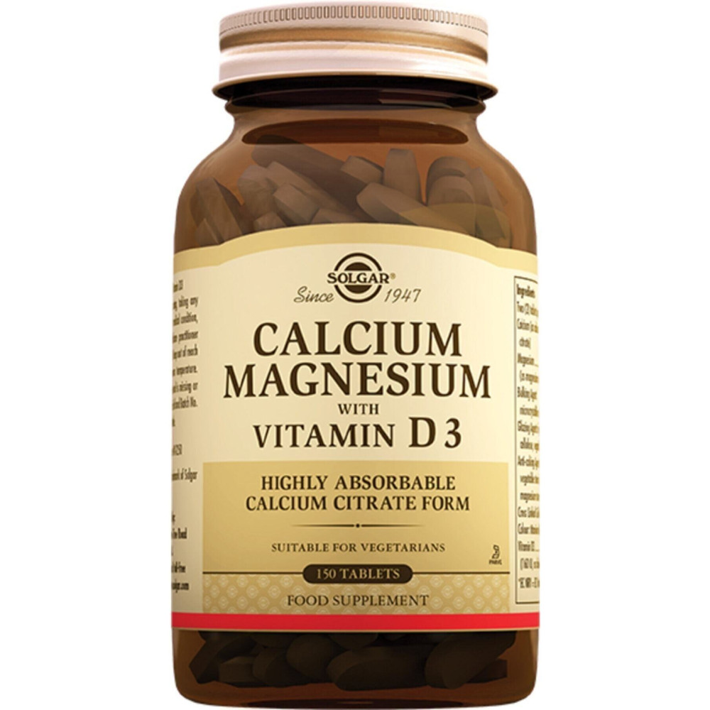 Solgar Calcium Magnesium With Vitamin D3 150 Tablet ( Kalsiyum Magnezyum Magnesyum D3) Sağlık / Diyet Fiyatı