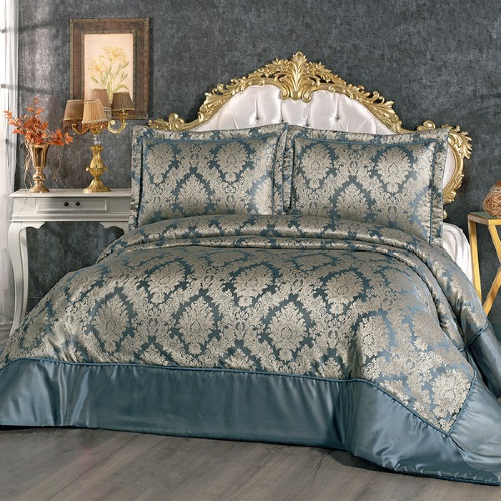 Solinas Collection Elegante Ella Yeşil Çift Kişilik Çeyizlik Yatak Örtüsü - 270 x 260 cm Yatak Örtüsü Fiyatı