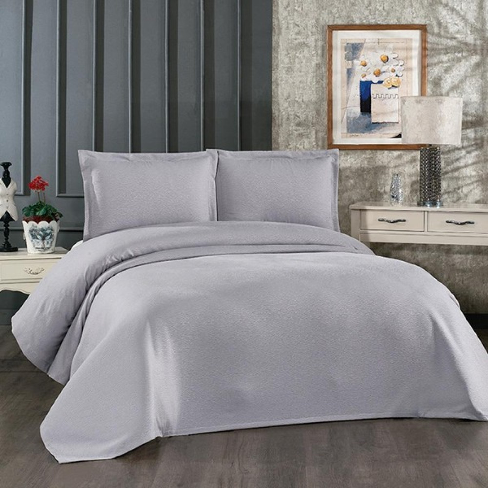 Solinas Collection Linda Gri Çift Kişilik Yatak Örtüsü - 250 x 250 cm Yatak Örtüsü Fiyatı
