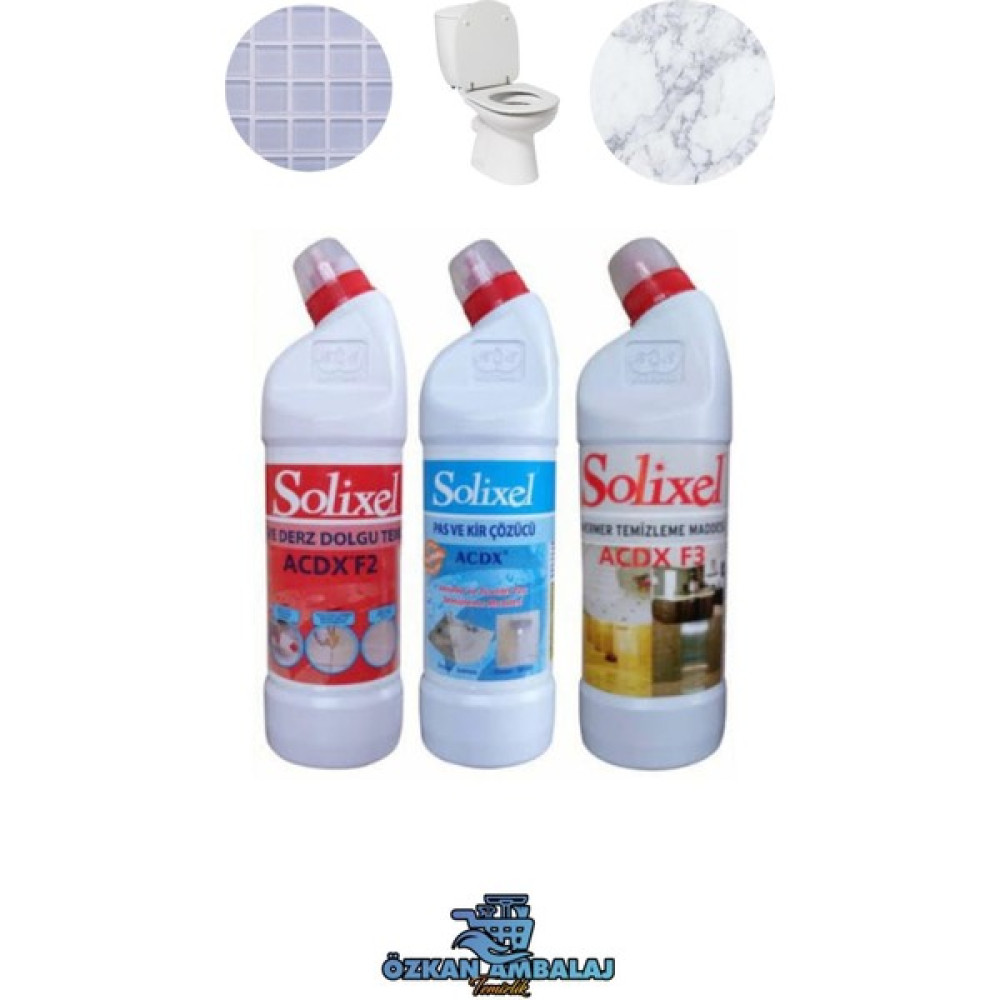 Solixel Lavabo / Mermer / Fayans Temizliği Süper 3’lü 1 Arada Temizlik Malzemeleri Fiyatı