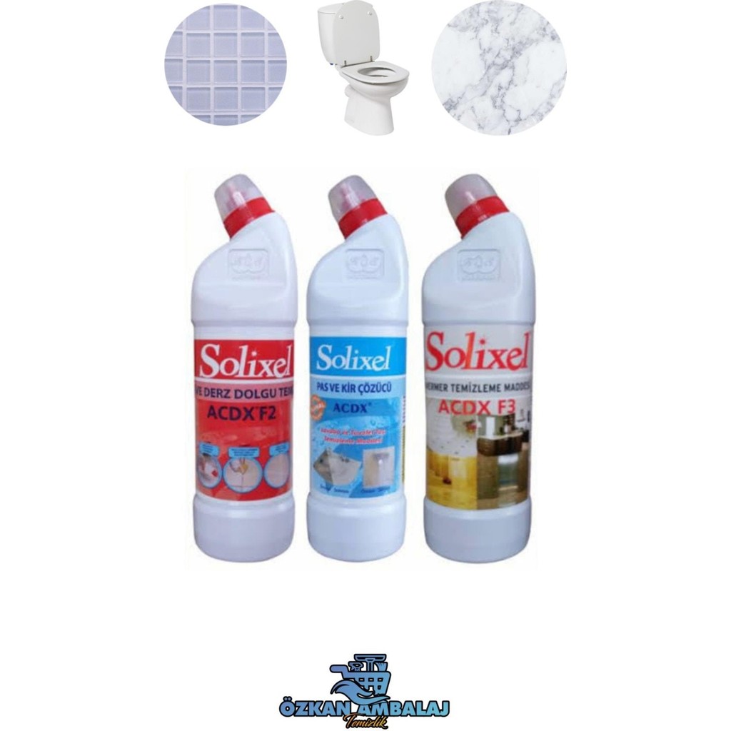 Solixel Lavabo / Mermer / Fayans Temizliği Süper 3’lü 1 Arada Diğer Fiyatı