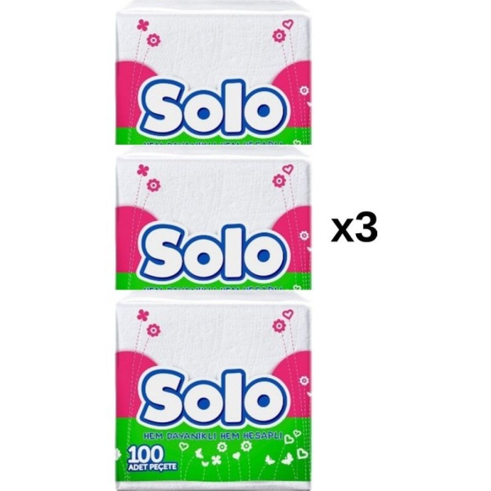 Solo Peçete 100'lü x 3 Adet Oto Boyaları Fiyatı
