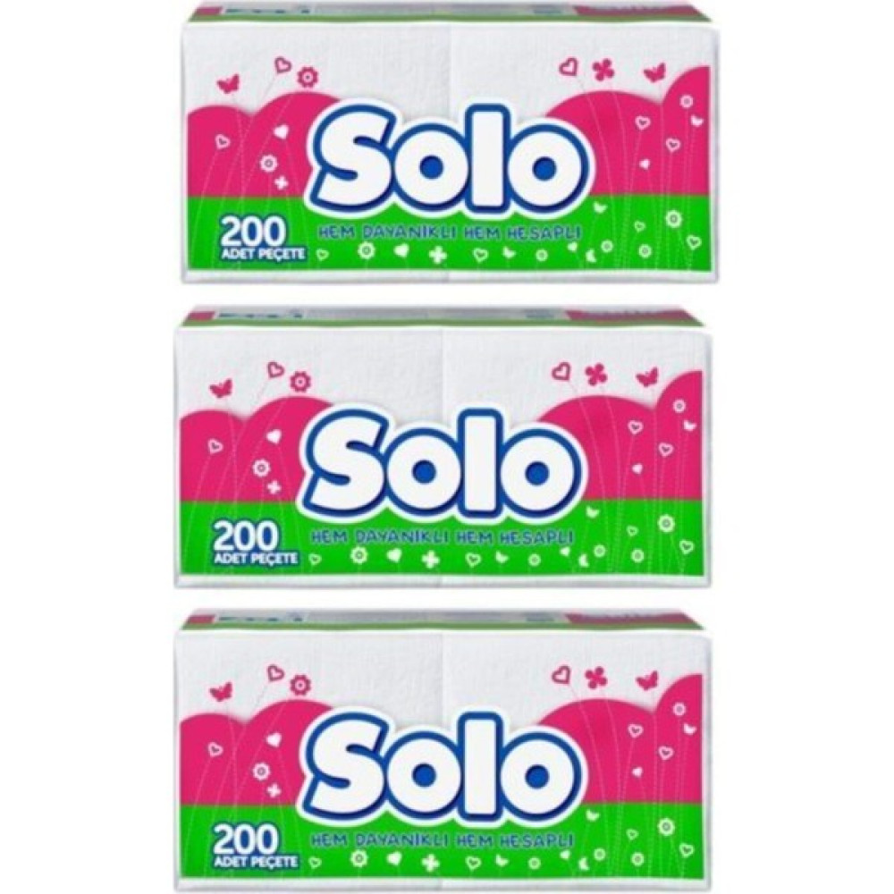 Solo Peçete 200 Yaprak x 3 Paket Oto Boyaları Fiyatı