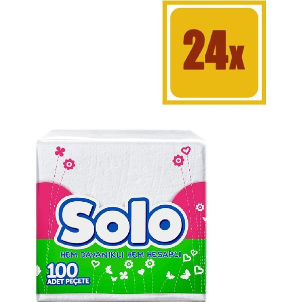 Solo Peçete 30x30 cm 100'lü - 24 Paket - Beyaz Oto Boyaları Fiyatı