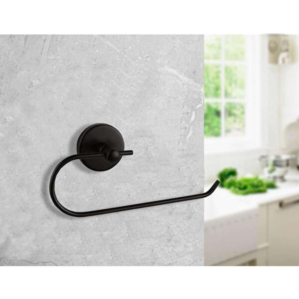 Solo Rulo Peçetelik Kapaksız Metal Vidalı Banyo Havlu Askısı - Siyah Banyo Askılık Fiyatı