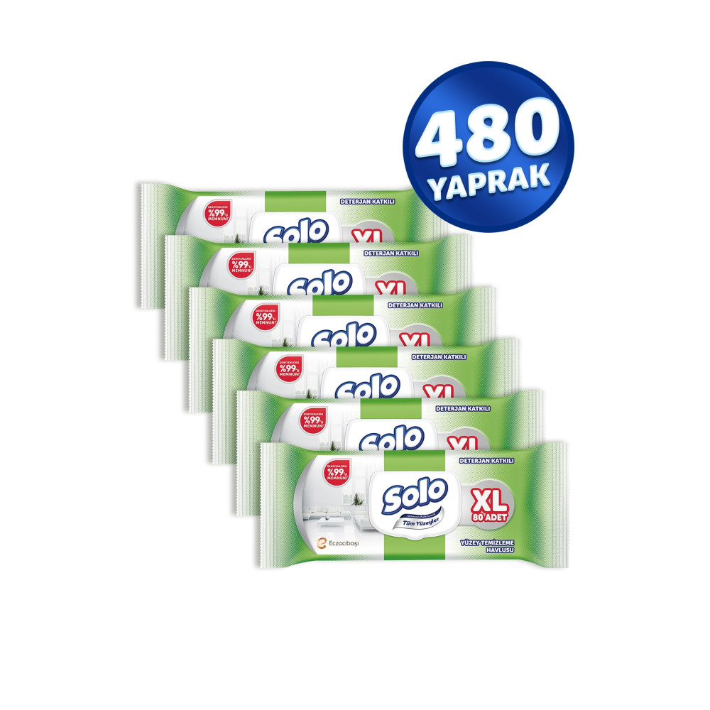 Solo Tüm Yüzeyler Islak Temizleme Havlusu Xl 6lı 480 Yaprak Islak Mendil Fiyatı