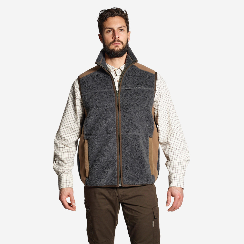 Solognac Erkek Polar Yelek - Avcılık Ve Doğa Gözlemi - Gri - 500 Yelek (Outdoor) Fiyatı