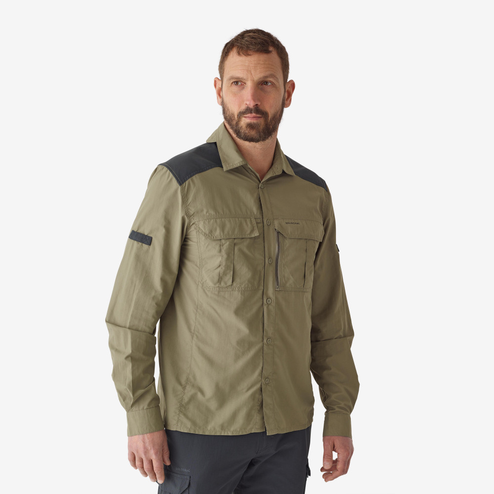 Solognac Erkek Uzun Kollu Avcı Gömleği - Yeşil - Avcılık Ve Doğa Gözlemi - 520 Giyim (Outdoor) Fiyatı