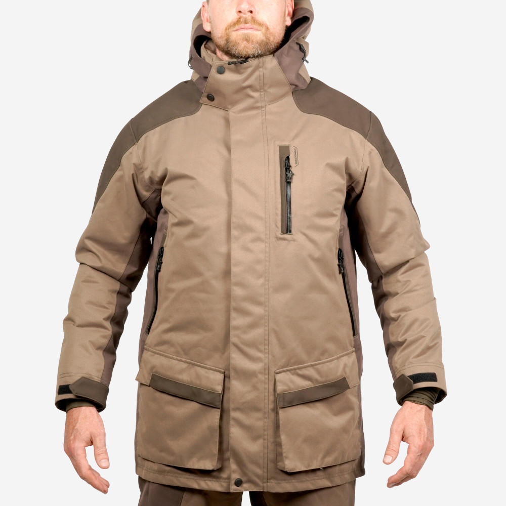 Solognac Su Geçirmez Avcı Montu - Kahverengi - Avcılık Ve Doğa Gözlemi - 520 Mont (Outdoor) Fiyatı